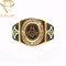 Deep Engraved 18K Gold Freemason Masonic Signet Ring