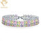 Colorful Brass 7.3 Inches Diamond Women's Bracelets AAA Stone