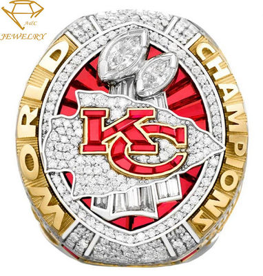 Customize silver metal football championship ring sports championship rings for teams