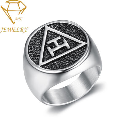 Freemanson Prong Embossed Masonic Signet Ring
