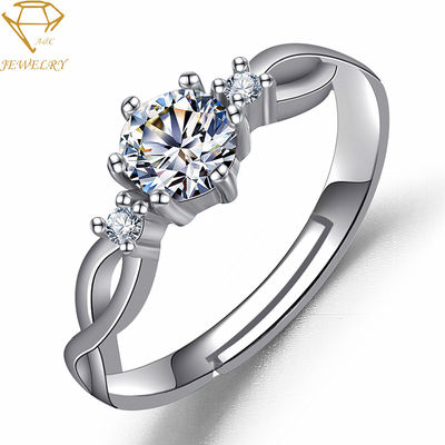 Silver Plated Rings Personalized Jewelry Cubic Zirconia