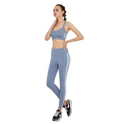 87% Nylon 13% Spandex Women Sportswear Sets Quick Drying Yoga Outfit