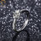 Adjustable Womens Sterling Silver Diamond Wedding Rings