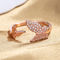 AAA Cubic Zirconia Butterfly Ring Rose Gold Prong Setting