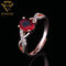 Oval Ruby Vintage Silver Engagement Rings Environmental Copper