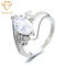 Big Eye Shape S925 Sterling Silver Wedding Ring AAA Cubic Zirconia