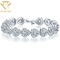 Heart Shape CCT 7.6 Inches Diamond Bracelets For Women