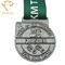 Customized Embossed Silver Skating Sport Award Medals With Lanyard