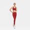 2 Pieces OEM Red Women Sportswear Sets Seamless Yoga Workout Outfit